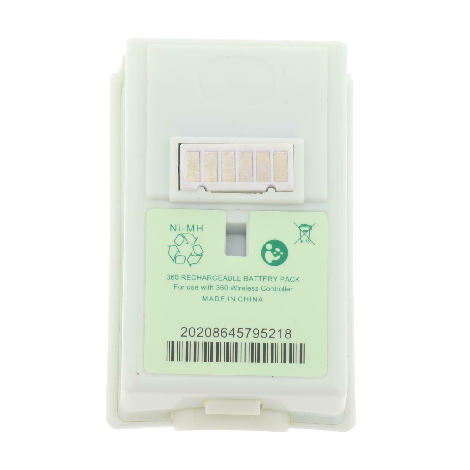Controller Battery Covers Charging Kit Battery Pack for Xbox 360 White
