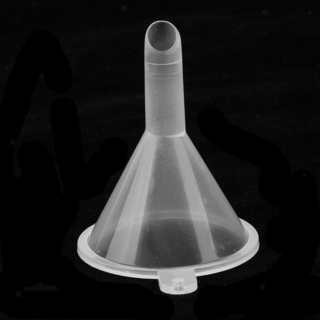 50x Clear Mini Funnels for Filling Transfer Small Perfume Essential Oil Bottles