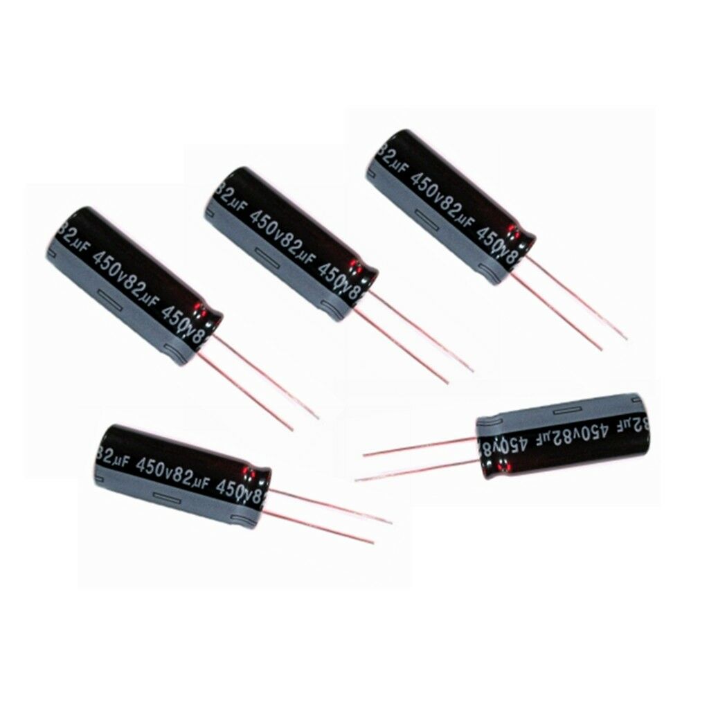 82uF 450V Volt Electrolytic Capacitor Audio Amp Power Supply 40x16mm 5pcs