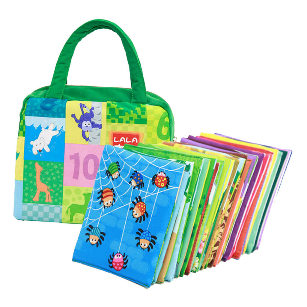 26 Pieces Vivid Safety Cloth Cards for Baby Children #4 Animal and Number