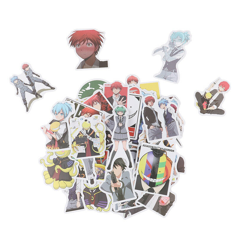 50Pcs Anime Assassination Classroom Stickers For DIY Skateboard Guitar Lap J NC