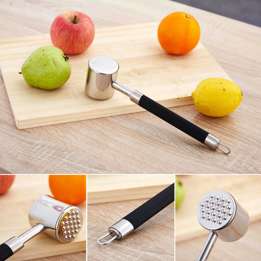 Stainless Steel Metal Meat Mallet Tenderizer Steak Beef Hammer Kitchen Tool