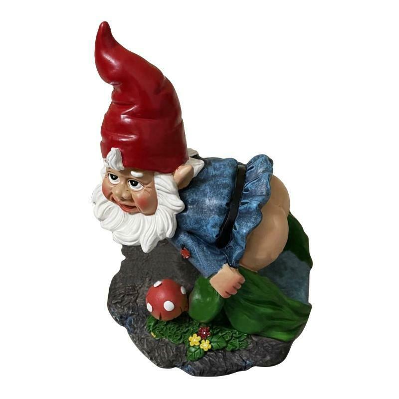 Bare Buttocks Garden Gnome Statue Hand-Painted Swedish Tomte Yard Decorations