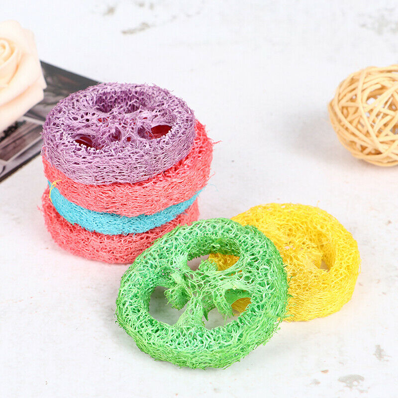 6 PCS Loofah Parrot Chew Toys Luffa Slices Shaped Bird Chew Toys Bird T JD
