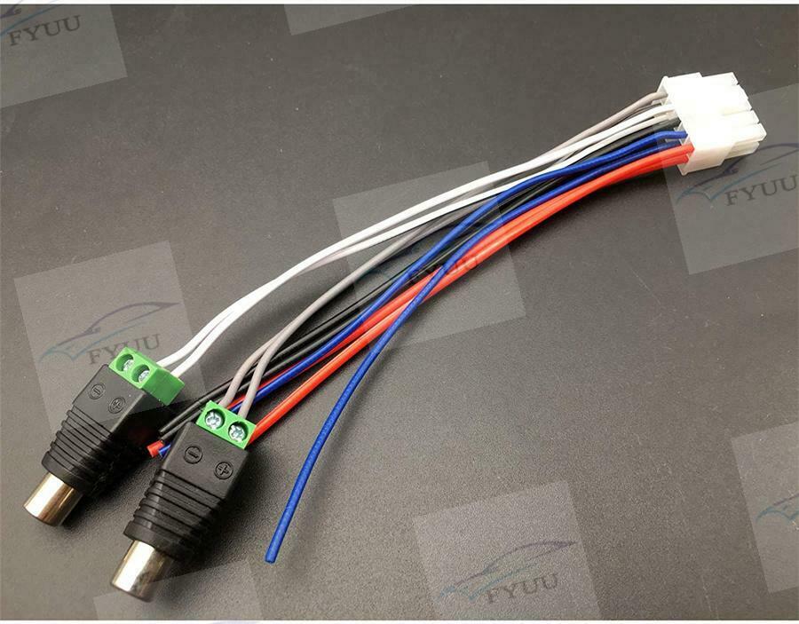 1pc Power Input Speaker Wire Harness 10 Pin Plug RCA For Dual TBX10A Amplifier