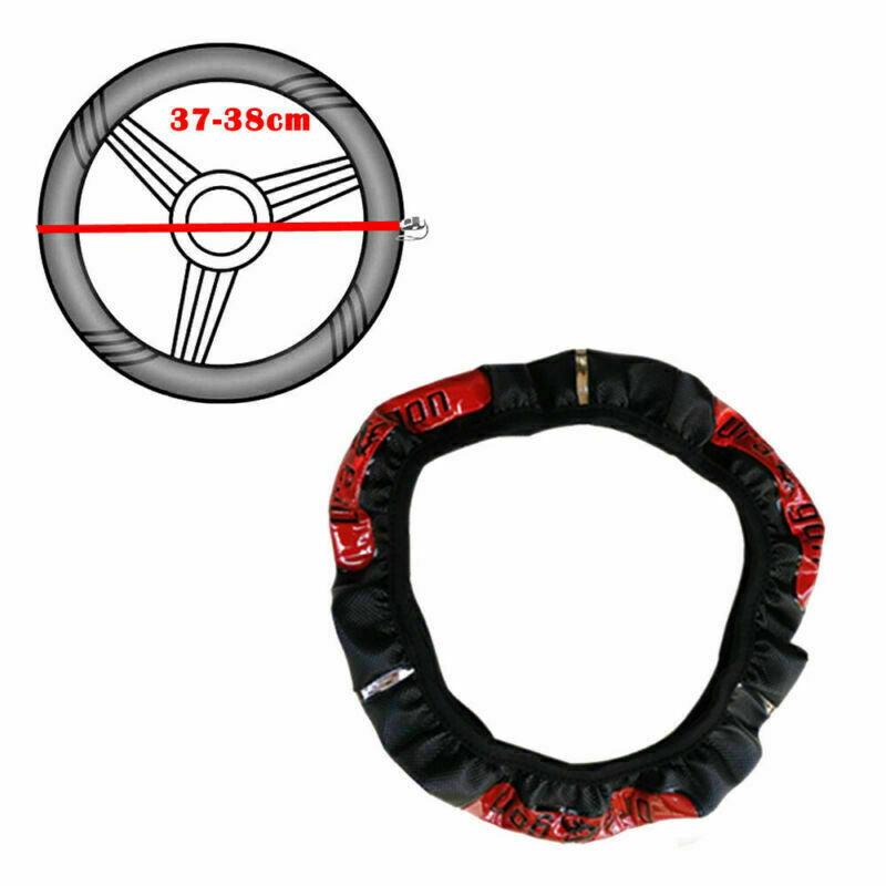 15inch /38cm Car Steering Wheel PU Leather Cover Anti-slip Protector Accessories