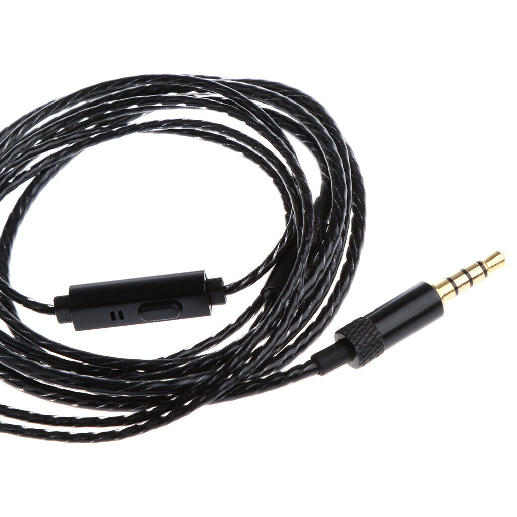 3.5mm Right Angle Audio Cable Cord with Microphone for Headphone Earphone