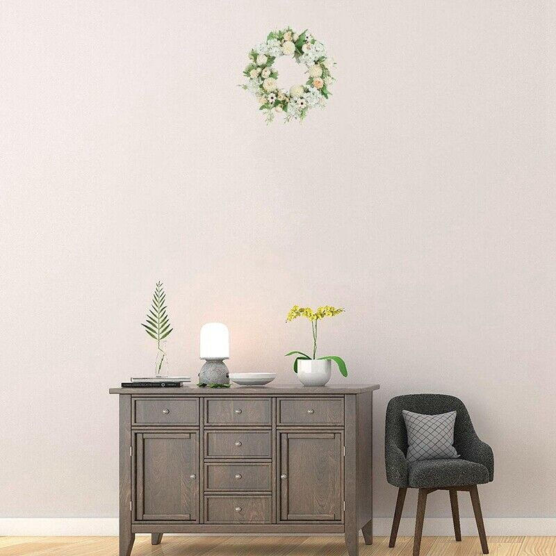 Artificial Peony Hydrangea Wreath Sp Wreath for Front Door Wedding Wall WindC2D6