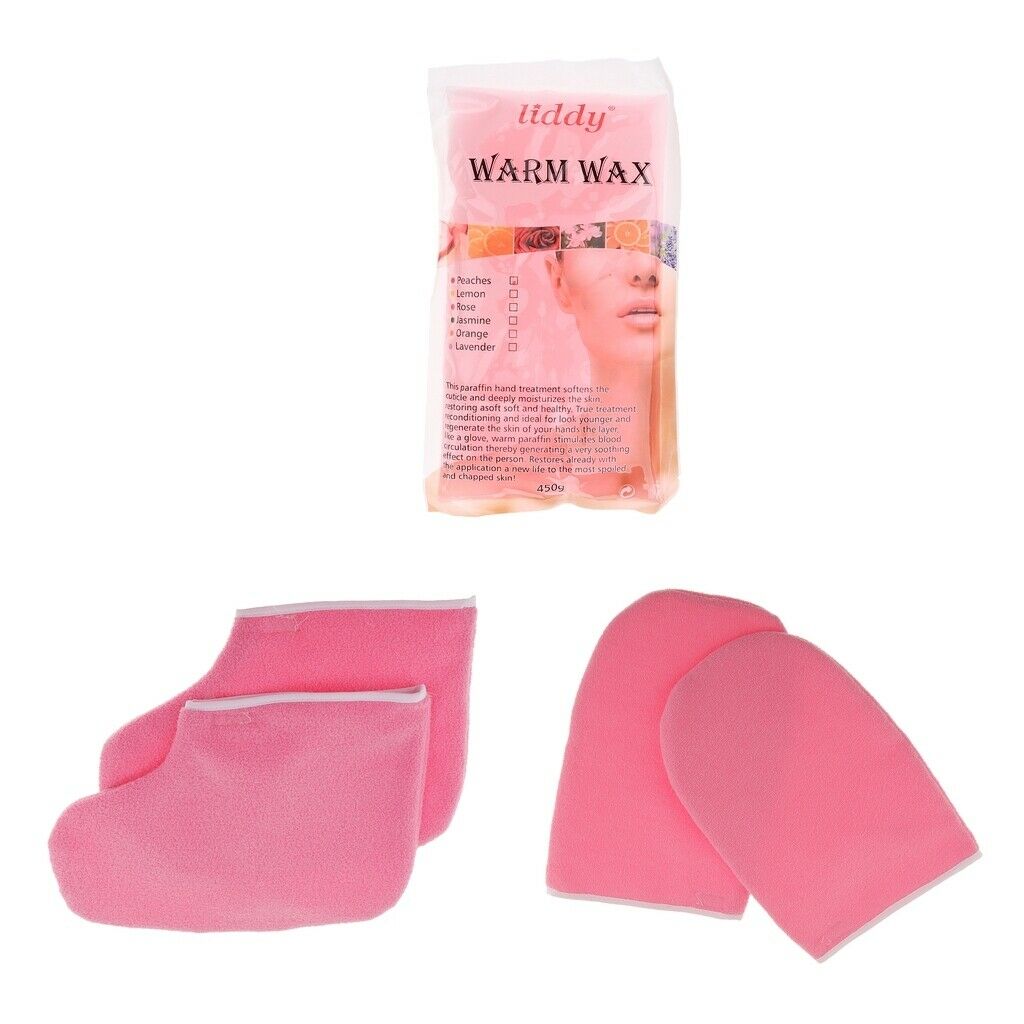 Peach Skin Care Paraffin Wax with Paraffin Wax Gloves And Booties Skin Care