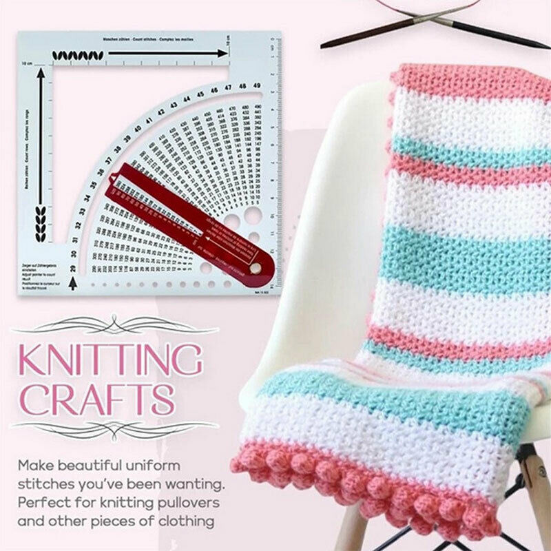 Knitting Gauge Converter Knit Counter Weaving Ruler Density Ruler For KnittiBDD