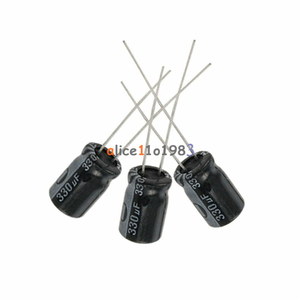 10PCS 330uF 25V 105C 8mm×12mm 8x12mm Radial Electrolytic Capacitors