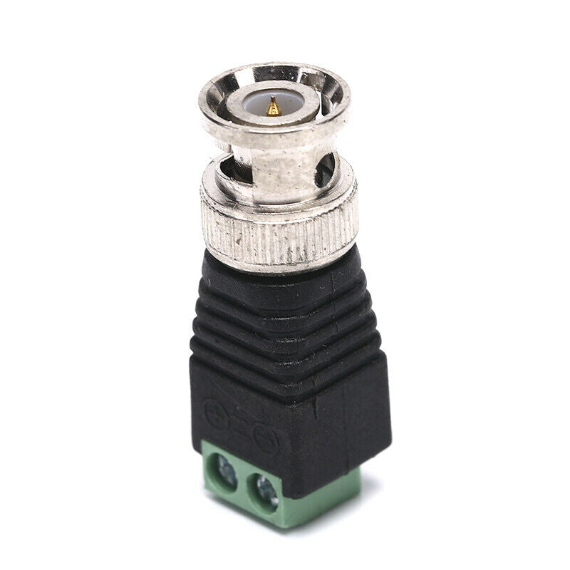10 Male Coax CAT5 To Coaxial BNC Cable Connector adapter Camera CCTV Vide.l8