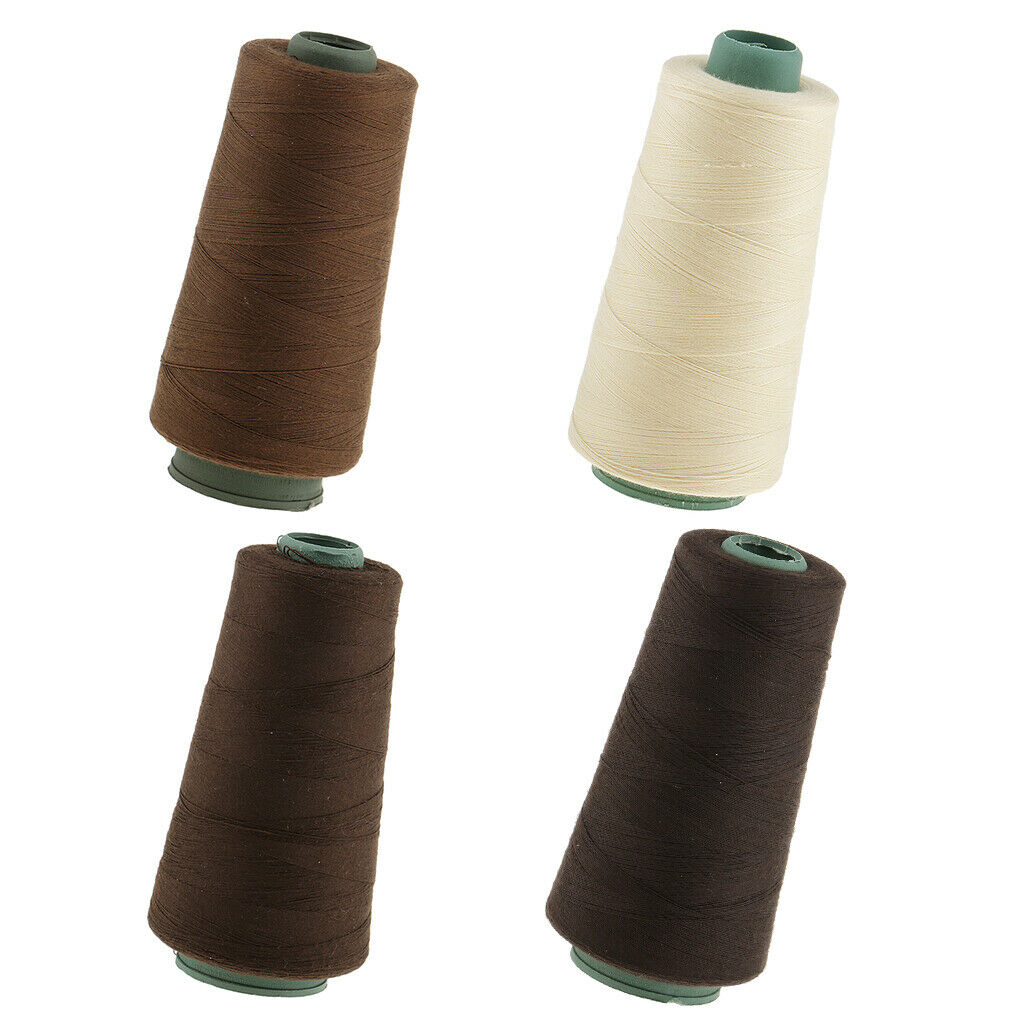 4 Pieces Hair Track Weft Weaving Sewing Thread for Hair Extension Wig Making -