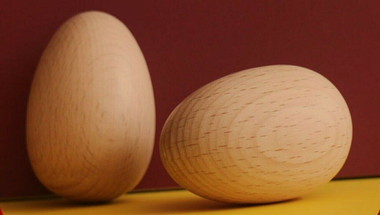 1X Orff Percussion Instrument Beech Wood Sand Egg Early Education Toys No Paint