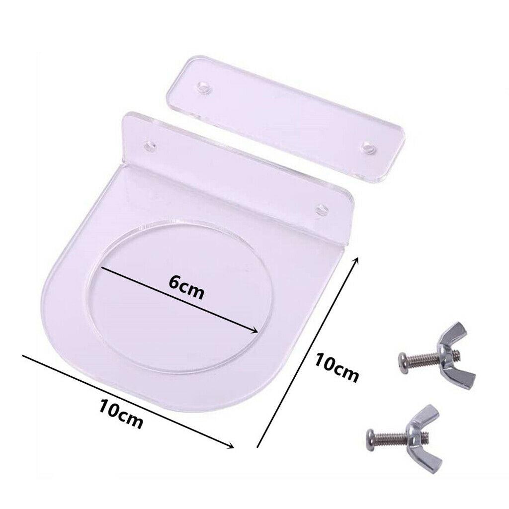2Pieces Bird Parrot Feeding Cup Food Dish Cage Clamp Holder Feeder Bracket