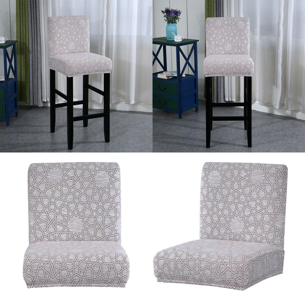 2pcs Spandex Dining Room Chair Covers Bar Counter Side Stool Slipcovers