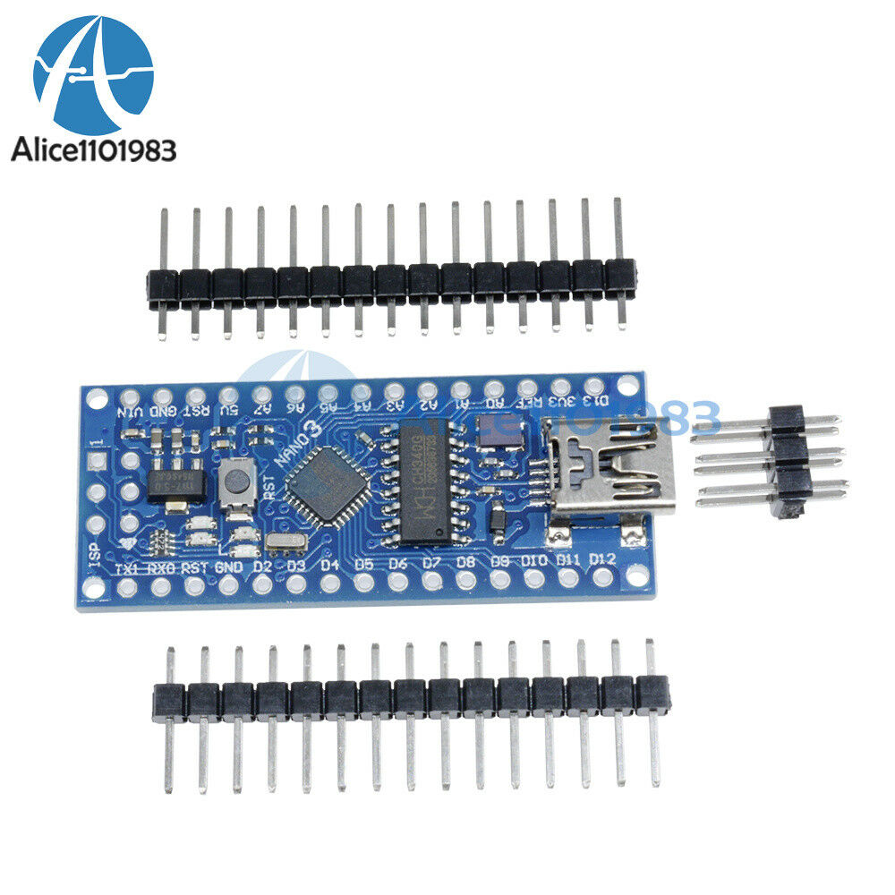 2PCS USB CH340G Nano V3.0 ATmega168 16M 5V Mini-controller For Arduino
