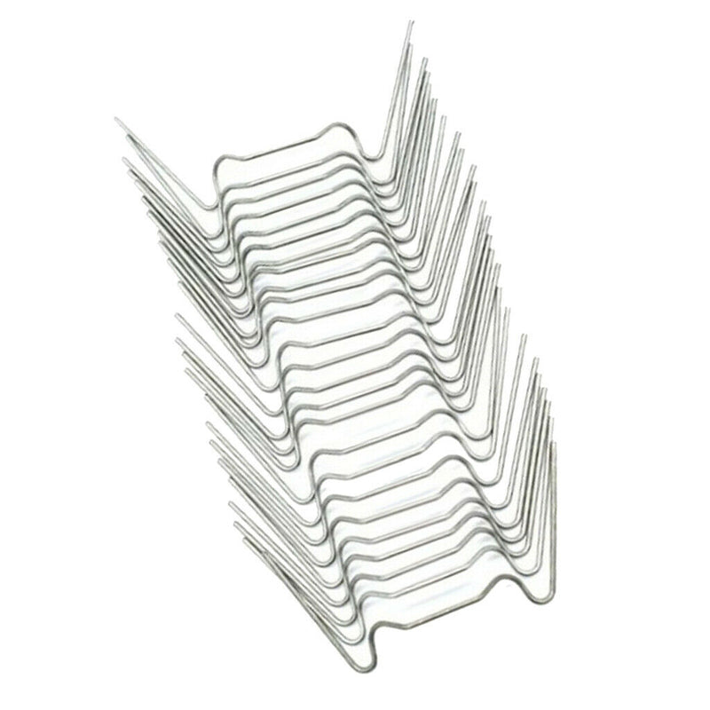 25x W-Type Greenhouse Glazing Glass Clips,Stainless Steel Greenhouse Film Coated