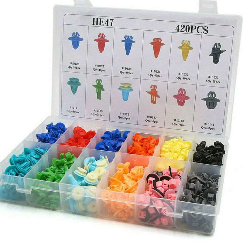 420x Car Body Panel Fender Bumper Rivets Trim Clip Retainer Fastener Assortment