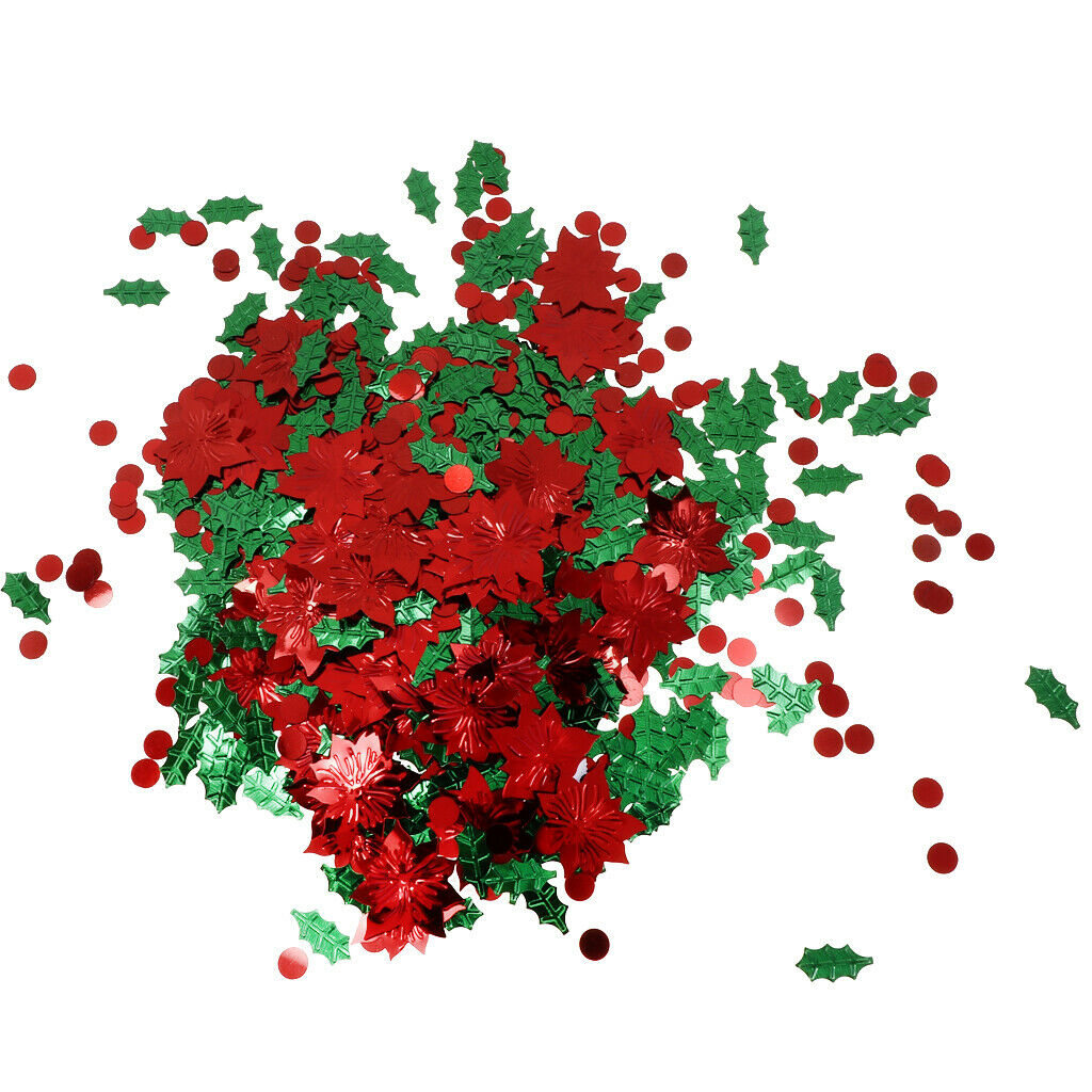 MagiDeal 30g Christmas Table Confetti Xmas Leaf \u0026 Flower Party Decoration