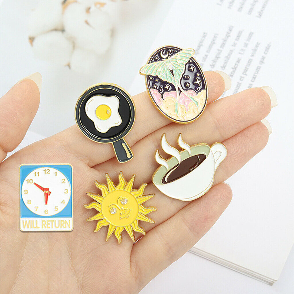 Enamel Pins Sun Custom Funny Brooch Bag Clothes Lapel Pin for Kids Friends