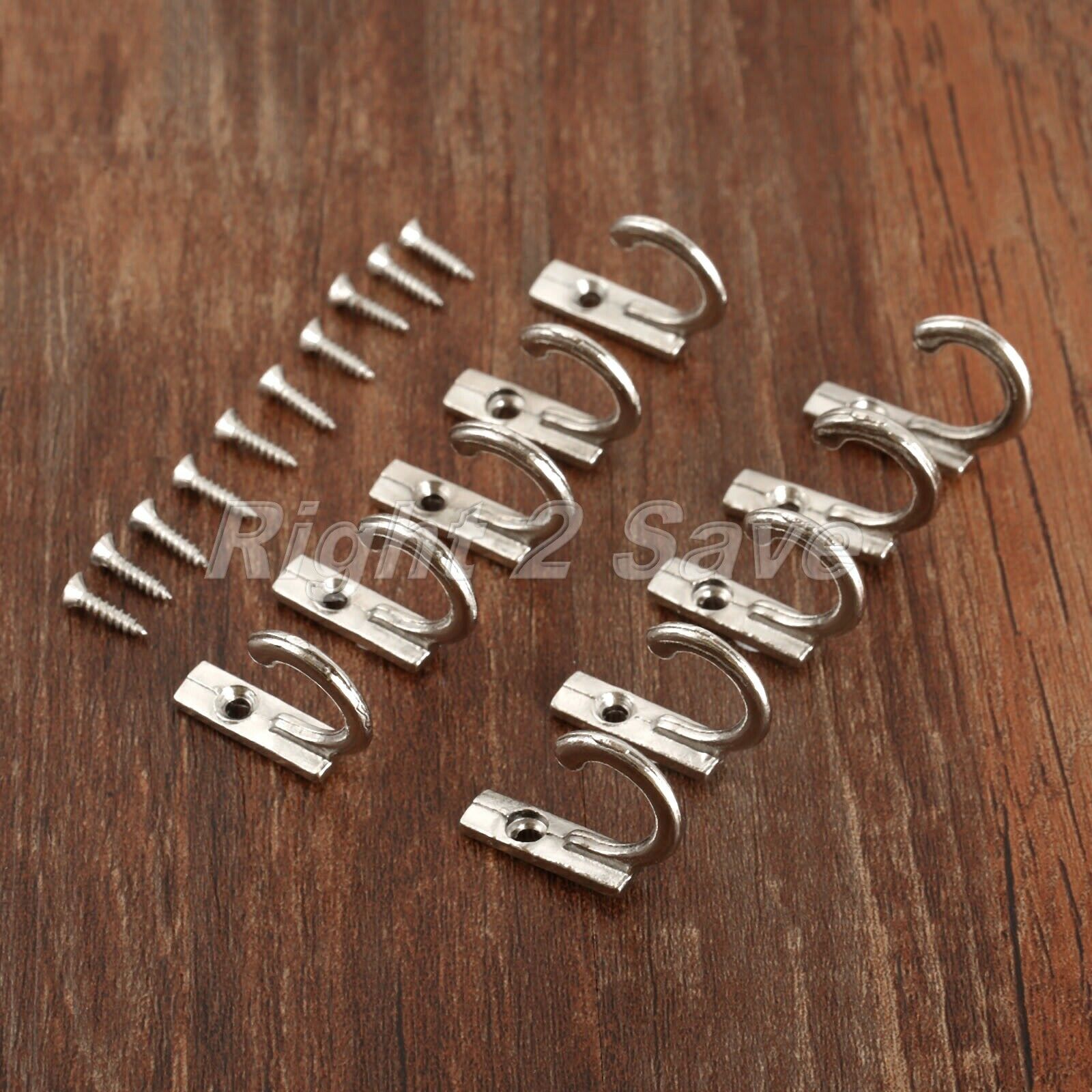 Sliver Wall Door Metal Hooks Hanger Organization For Key Clothes Coat Hat Towel