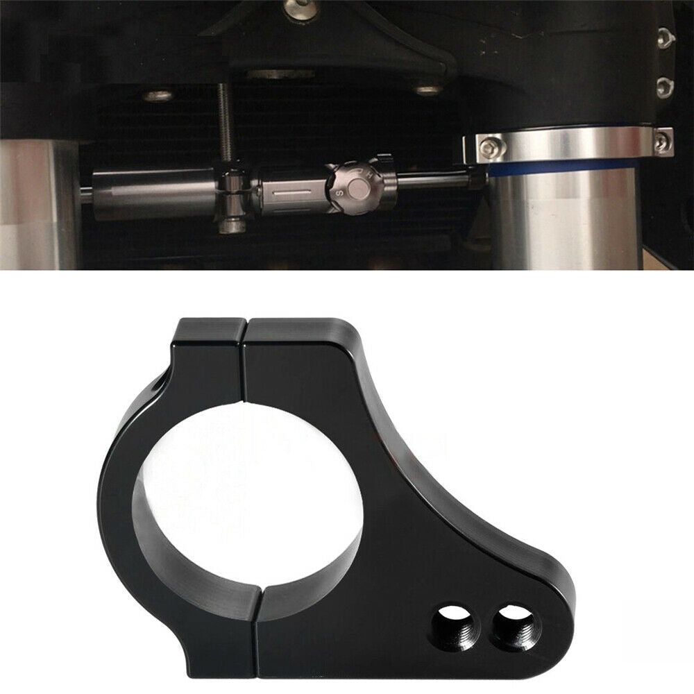 35mm Motorcycle Steering Damper Fork Frame Mounting Clamp Bracket Aluminum Alloy