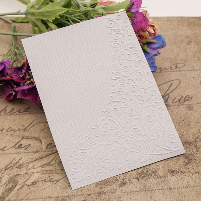 Flower Corner Plastic Embossing Folder Template DIY Scrapbook Album Card Making