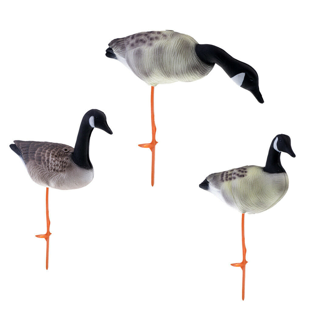 3x Premium Lifelike Full Body Goose, Greenhand Hunting Decoy Lawn Garden Decors