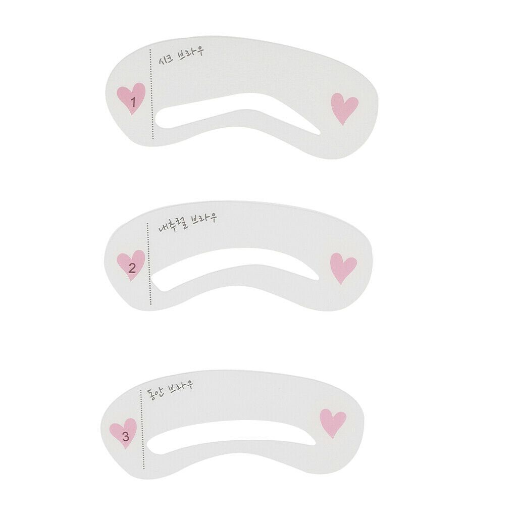 Makeup Eyebrow Set Pencil Scissor Shaver Trimmer Brow Shaper Stencils Kit 3#