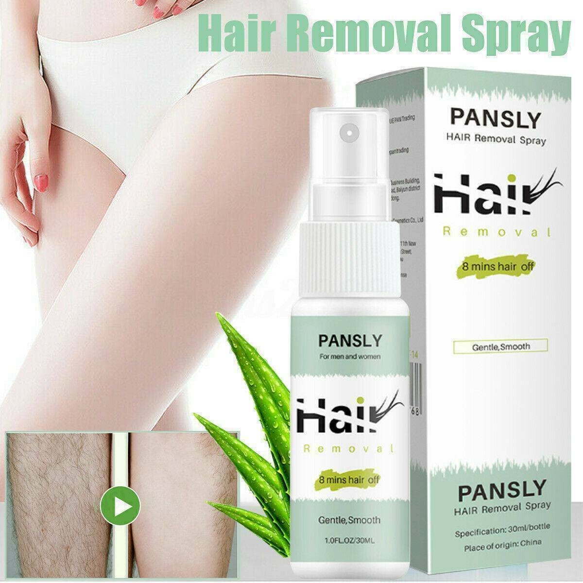 100%-Natural Permanent Fast Hair Removal Spray Stop Hair Growth Inhibitor Remove