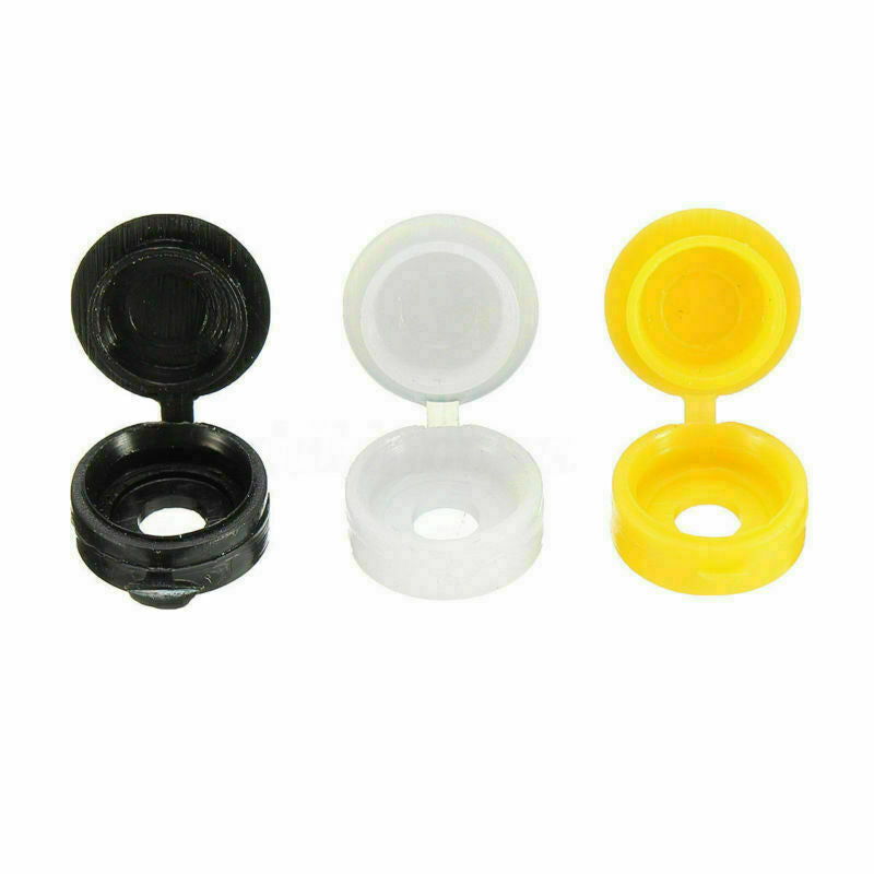 12Pcs Number Plate Screw Caps / Covers Black / White / Yellow Set License Reg