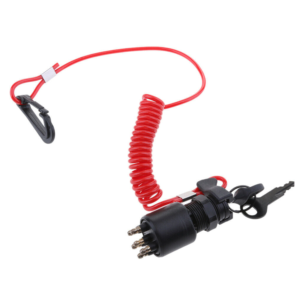 Ignition Key Switch & Safety Lanyard 5005801 For Evinrude/Johnson/BRP 105mm