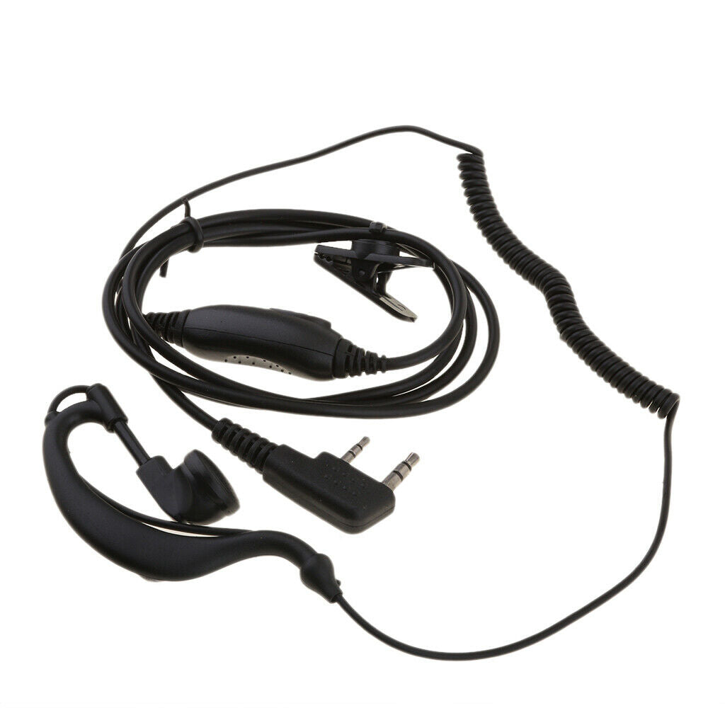 2pin Earhanger Headset with PTT for Baofeng Kenwood   Radio Walkie Talkie