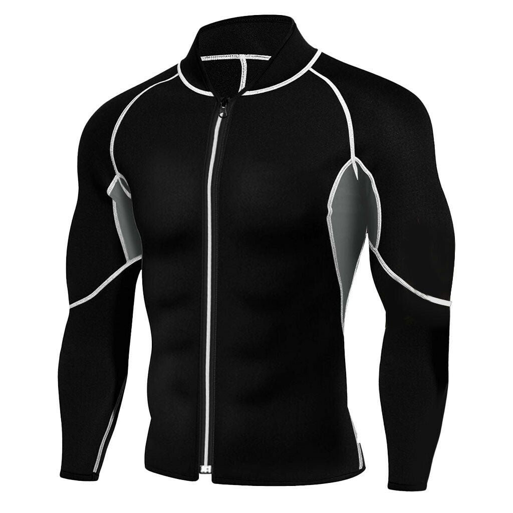 Men Long Sleeve Sporting Coat Compression Tight-fitting Long-sleeved Top XL