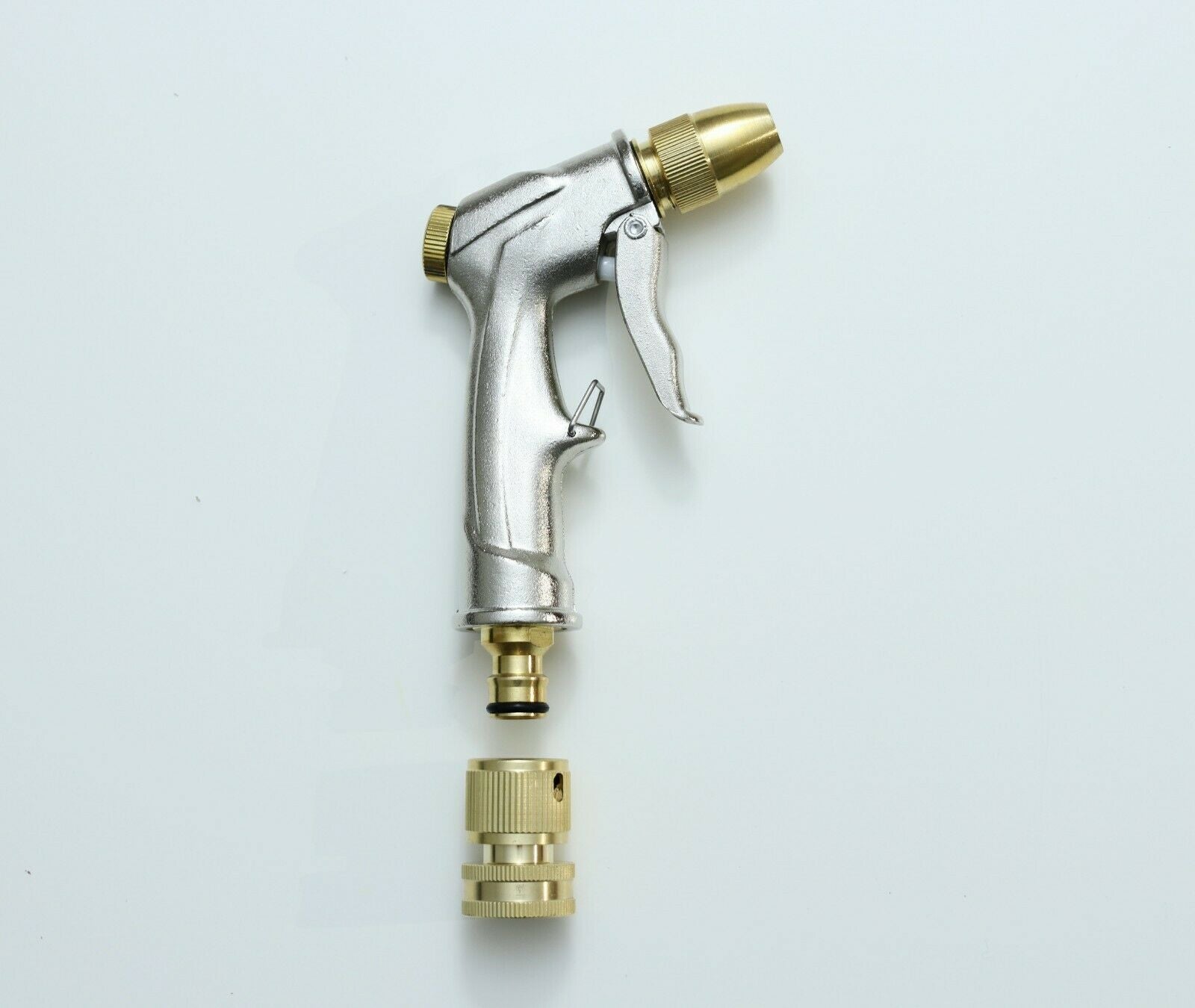 Metalic Garden Hose Nozzle + Quick connect Heavy Duty Metal Water High Pressure