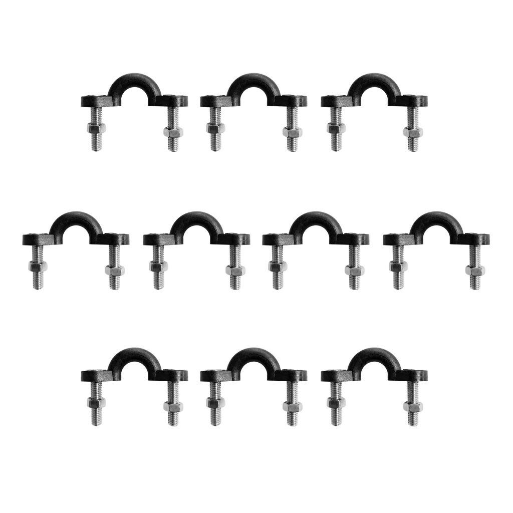 10x Nylon Kayak Canoe Bungee Deck Loop Pad Eye & Stainless Steel Screw Nuts