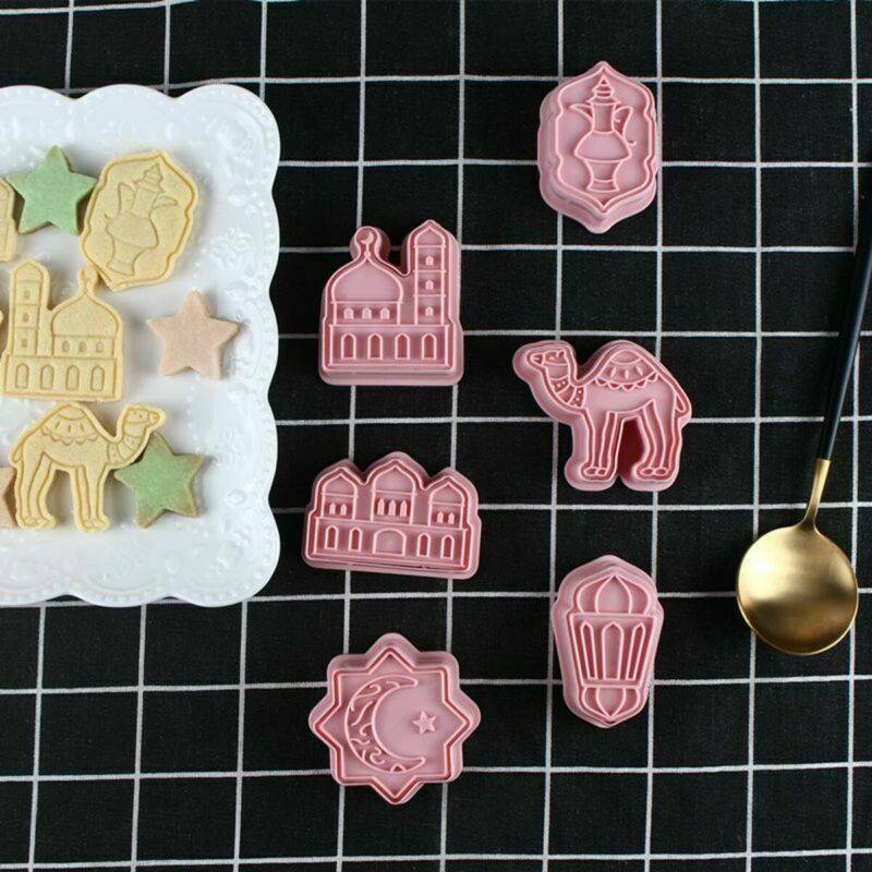 6 sets of cookie cutters Cake Baking DIY Tools EID MUBARAK Ramadan Biscuit Mold
