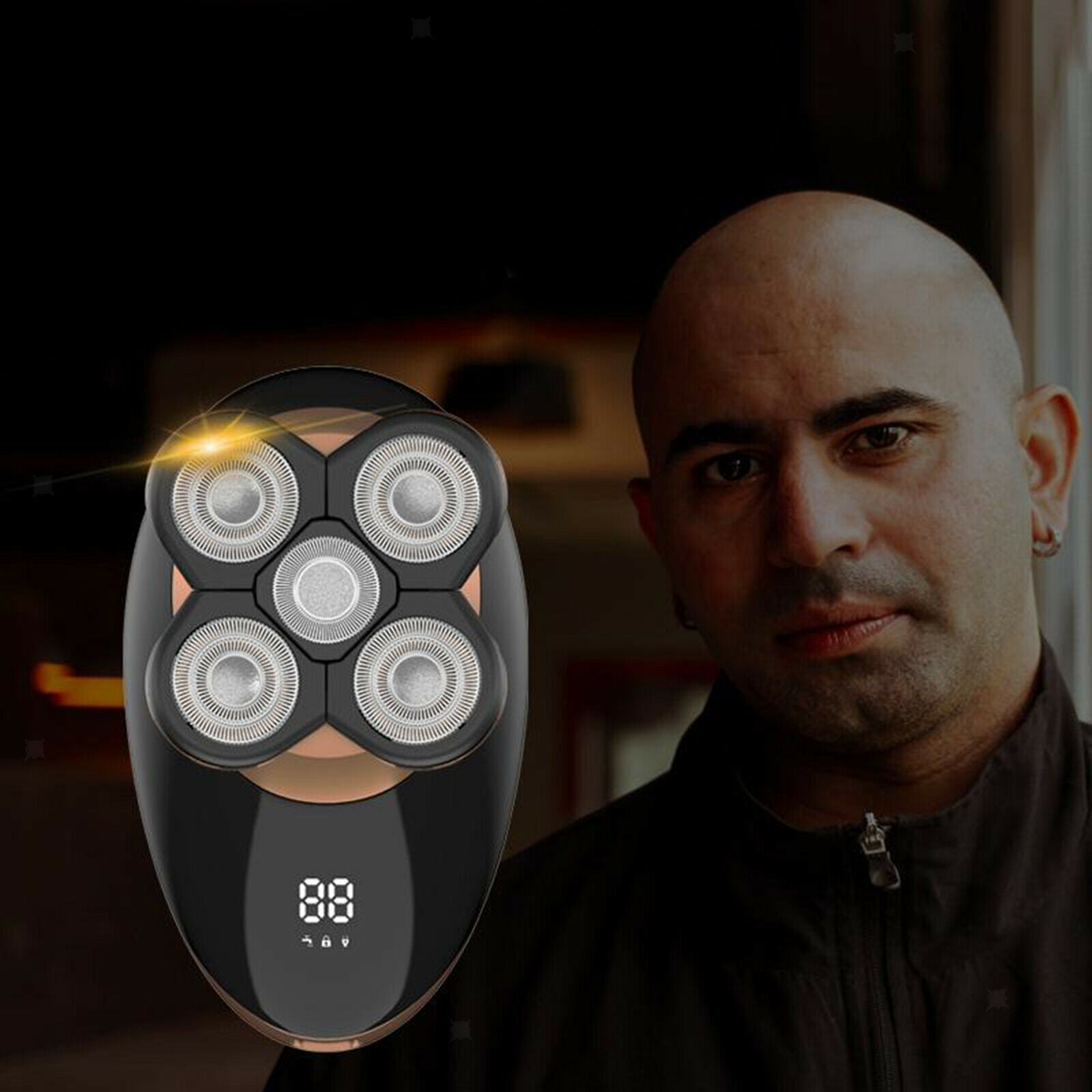 Electric Shaver USB Bald Head Hair Trimmer Nose Razor Cordless Wet Dry Use