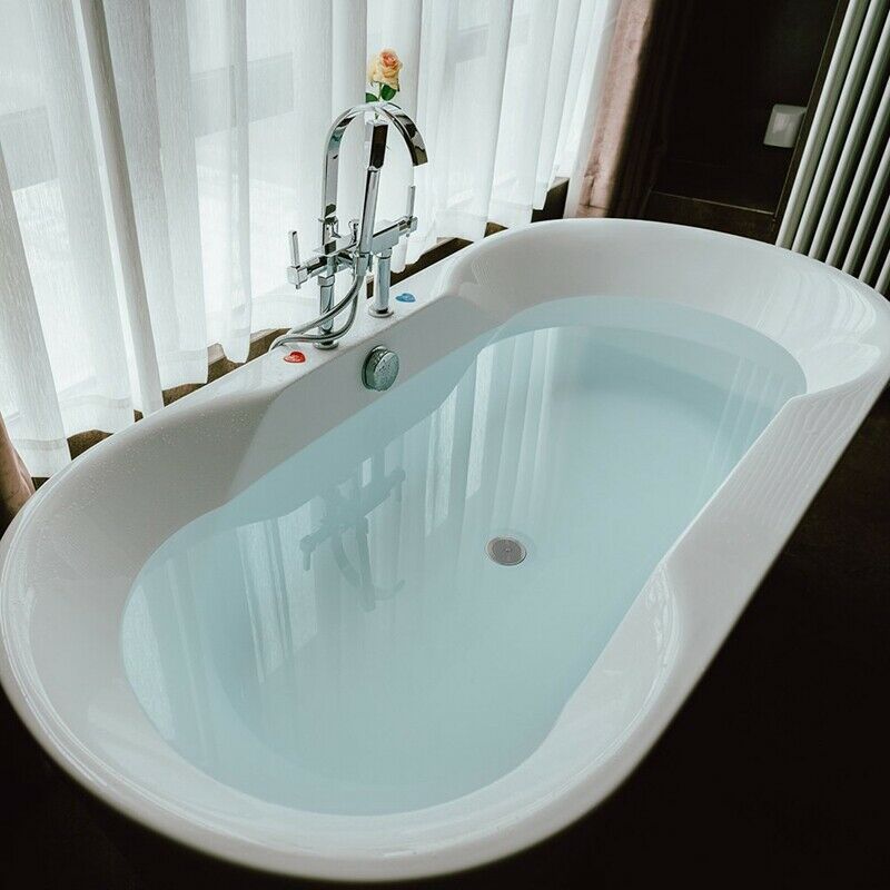 2 Pack Bathtub Stopper, 6 Inches Large Silicone Tub Stopper, Flat Suction DraiZ3
