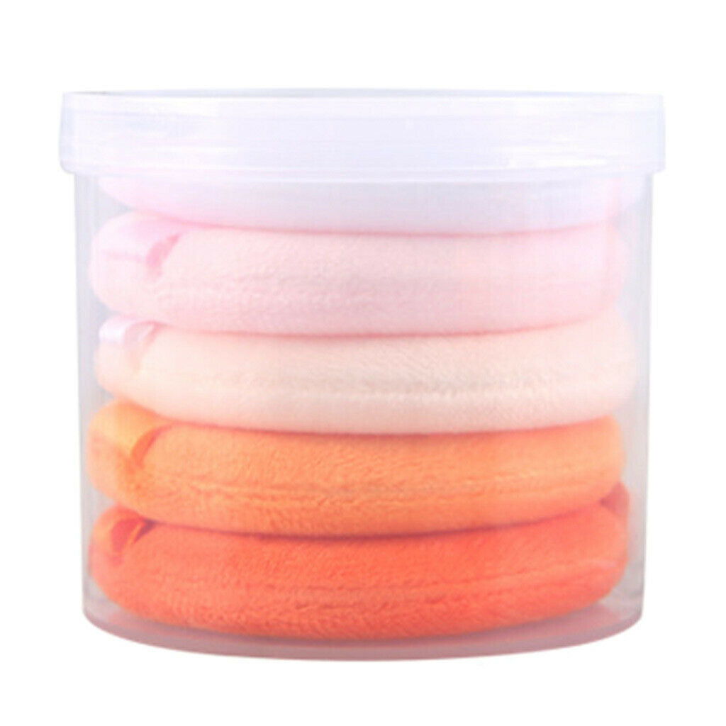 Pack Of 5 Satin Mineral Powder Foundation Covers With Pads