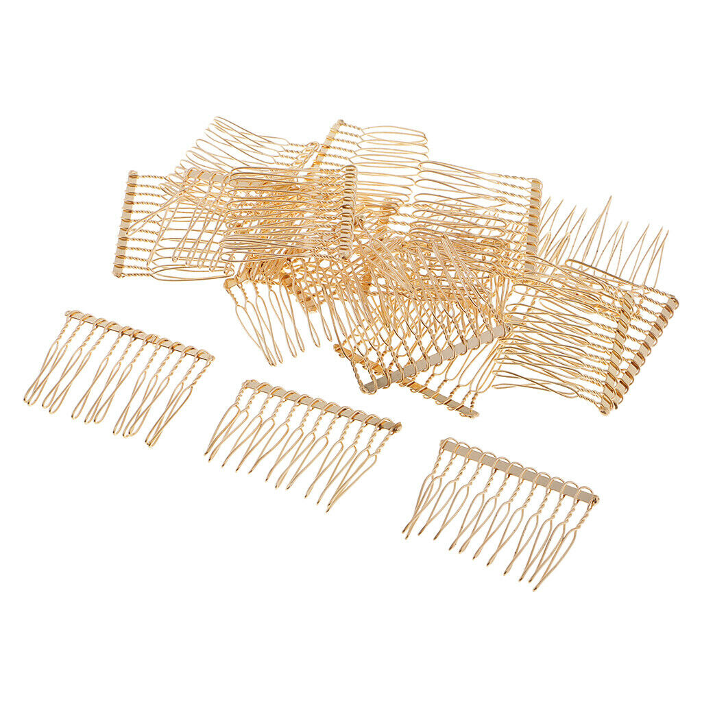 20pcs Metal Side Combs Hairpin for Ponytail Holder Hairpin Jewelry Golden