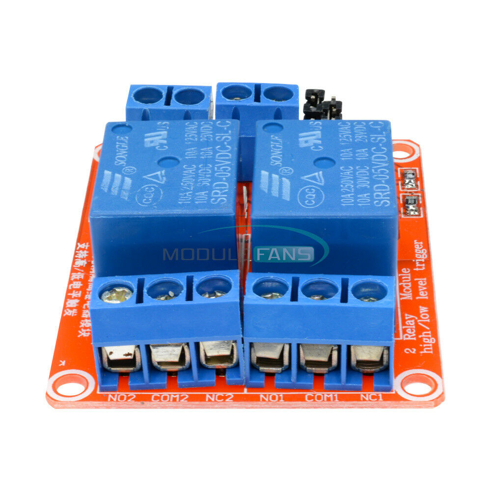 5V 2-Channel Relay Module With Optocoupler Support High and Low Level Trigger