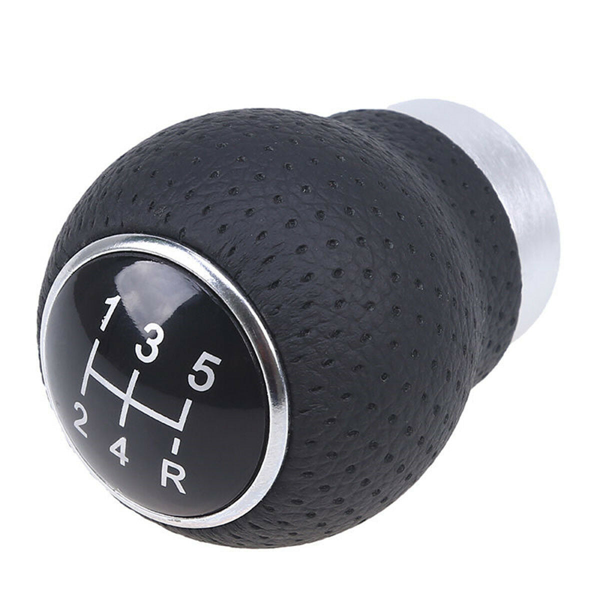 Universal Black Leather Car 5-Speed Gear Shift Knob Stick Manual Shifter Lever