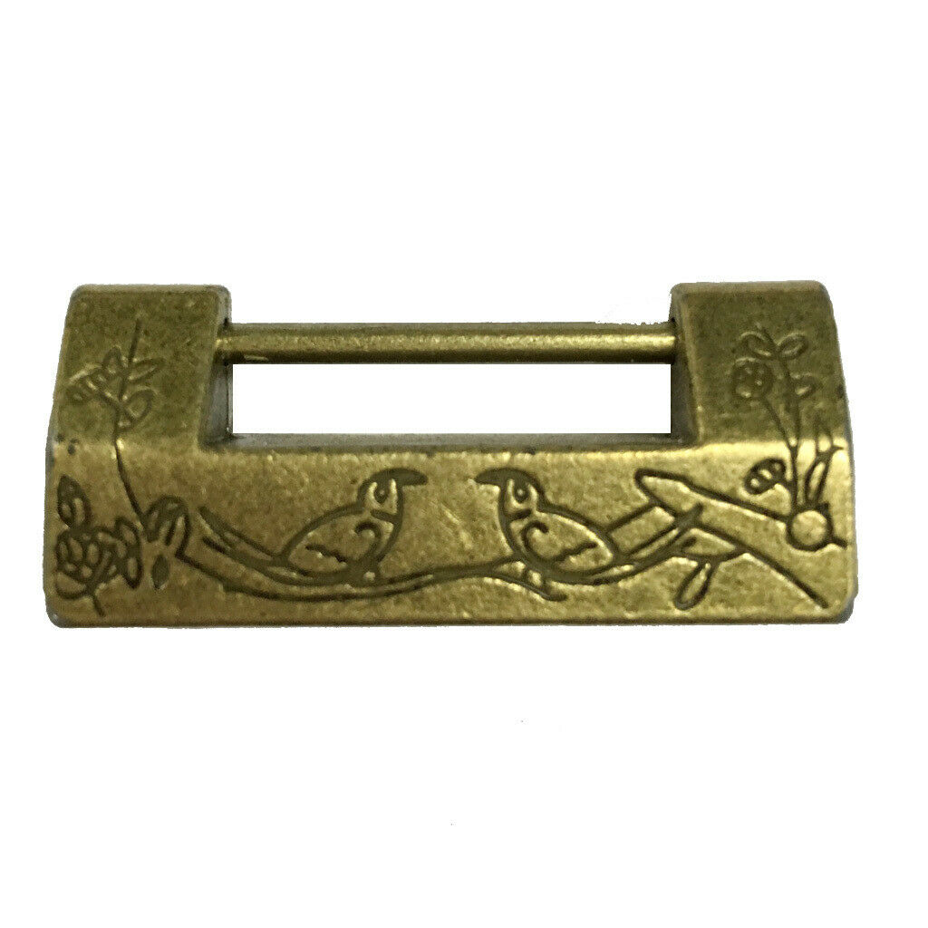 4x Classic Alloy Cabinet Door Jewelry Box Padlock Key Brass Lock Latch Hasps