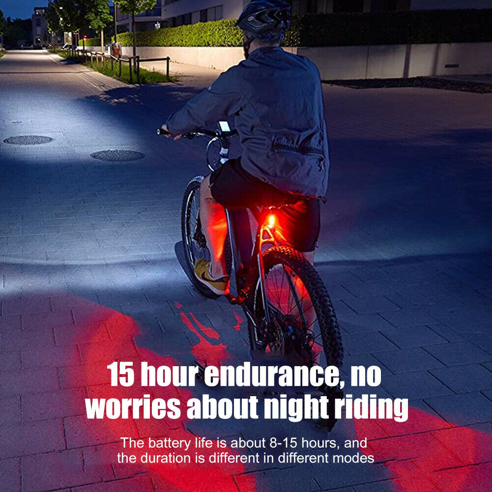 Bike Tail Light Bicycle LED 2 Mode Safety Rear Lamp Flashing Wraning Taillight