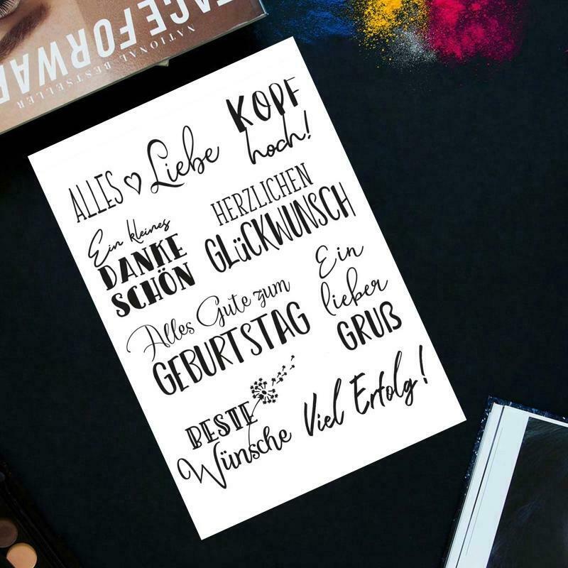 German DIY Silicone Clear Stamp Cling Seal Scrapbook Embossing Album Decor Craft