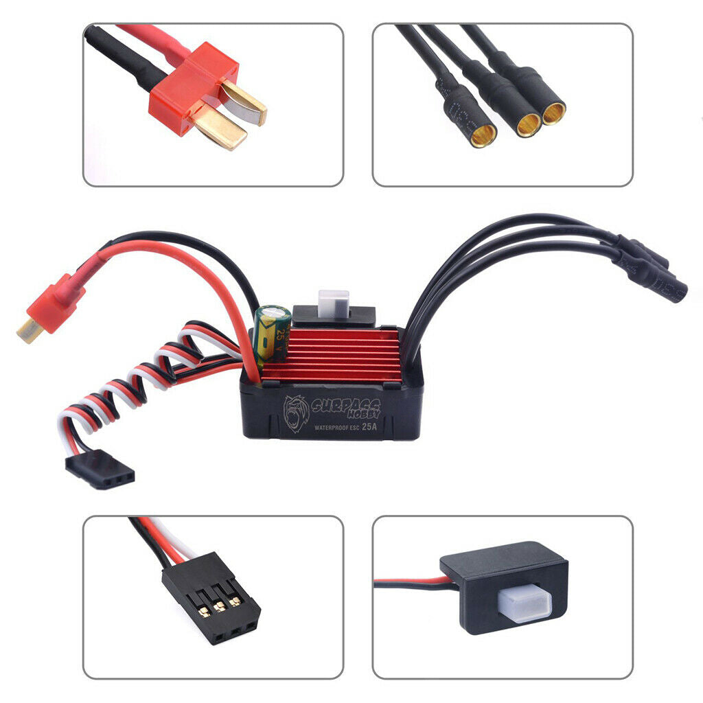 2030 4500KV Brushless Motor + 25A Speed â€‹â€‹Controller ESC for 1/24 1/18 RC
