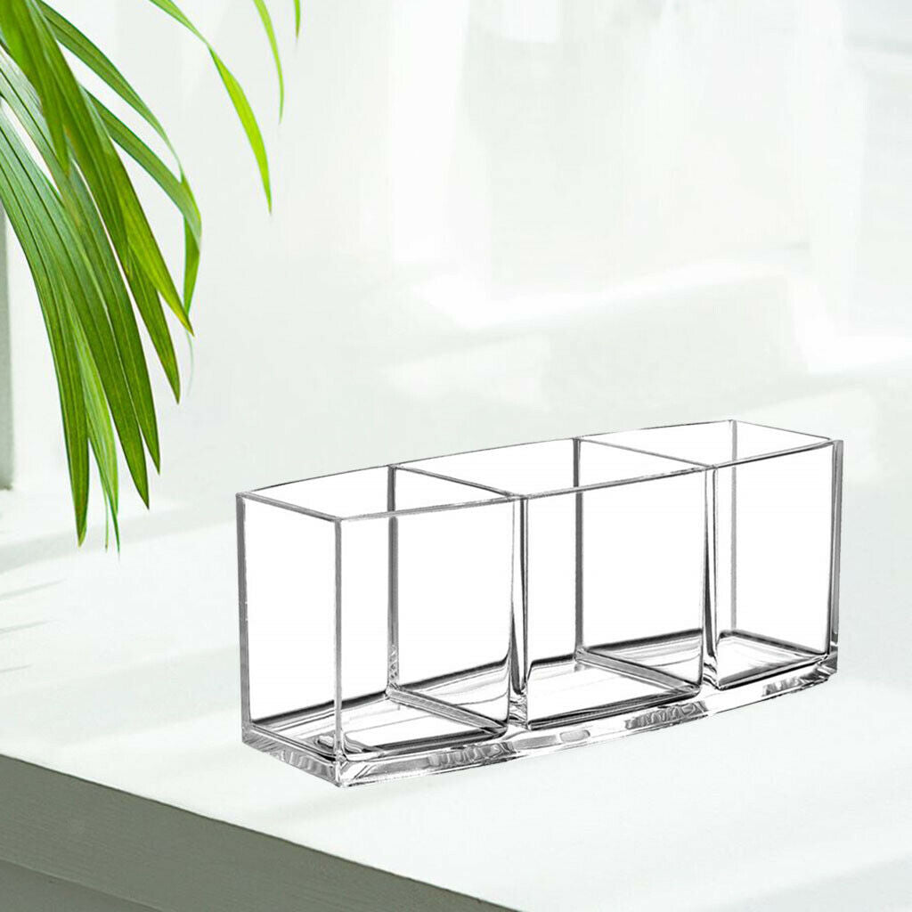 Makeup Brush Holder Box Cosmetic Organizer Clear Acrylic Brush Storage Case