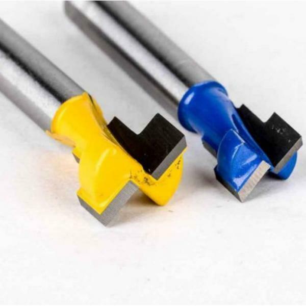 2Pieces 1/4" Shank Keyhole T-Slot Woodworking Cutter Router Bit 3/8" & 1/2"